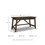 Signature Design by Ashley Baldridge Scrivania da ufficio a 2 cassetti, Marrone rustico