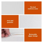 Materasso FDW 12 pollici in memory foam gel con rivestimento in tessuto morbido traspirante e lavabile con cerniera, certificazione CertiPUR-US, bianco