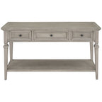 Consolle retrò con 3 cassetti e ripiano inferiore – Grigio slavato / Bianco anticato / Espresso / Blu navy, Singolo