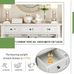 Consolle retrò con 3 cassetti e ripiano inferiore – Grigio slavato / Bianco anticato / Espresso / Blu navy, Singolo