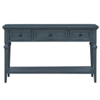 Consolle retrò con 3 cassetti e ripiano inferiore – Grigio slavato / Bianco anticato / Espresso / Blu navy, Singolo