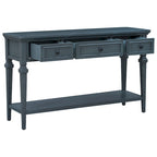 Consolle retrò con 3 cassetti e ripiano inferiore – Grigio slavato / Bianco anticato / Espresso / Blu navy, Singolo