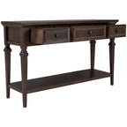 Consolle retrò con 3 cassetti e ripiano inferiore – Grigio slavato / Bianco anticato / Espresso / Blu navy, Singolo