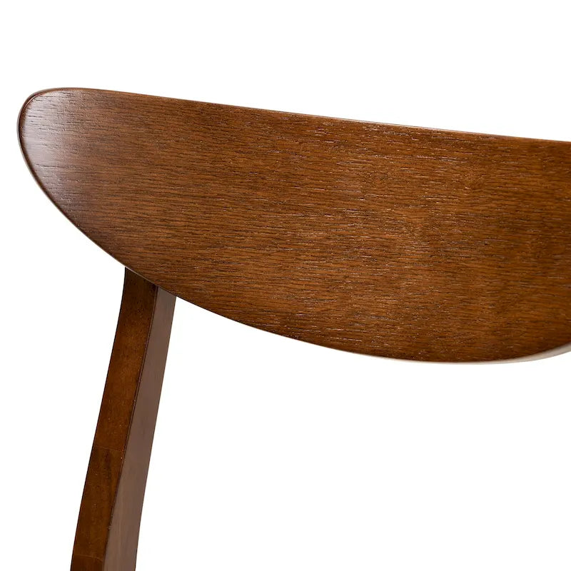 Set pranzo in legno massello con gambe a mezzaluna, 4 sedie e panca – Naturale / Grigio, 6 posti a sedere