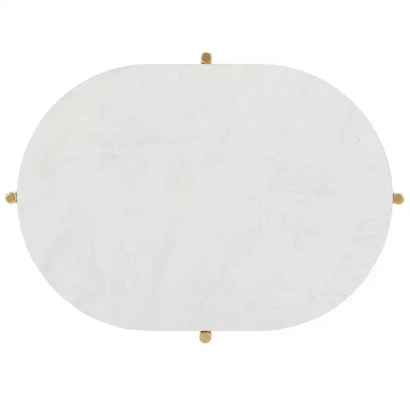 Tavolino Dove - ACC2501A - Effetto Marmo Bianco/Oro - Safavieh