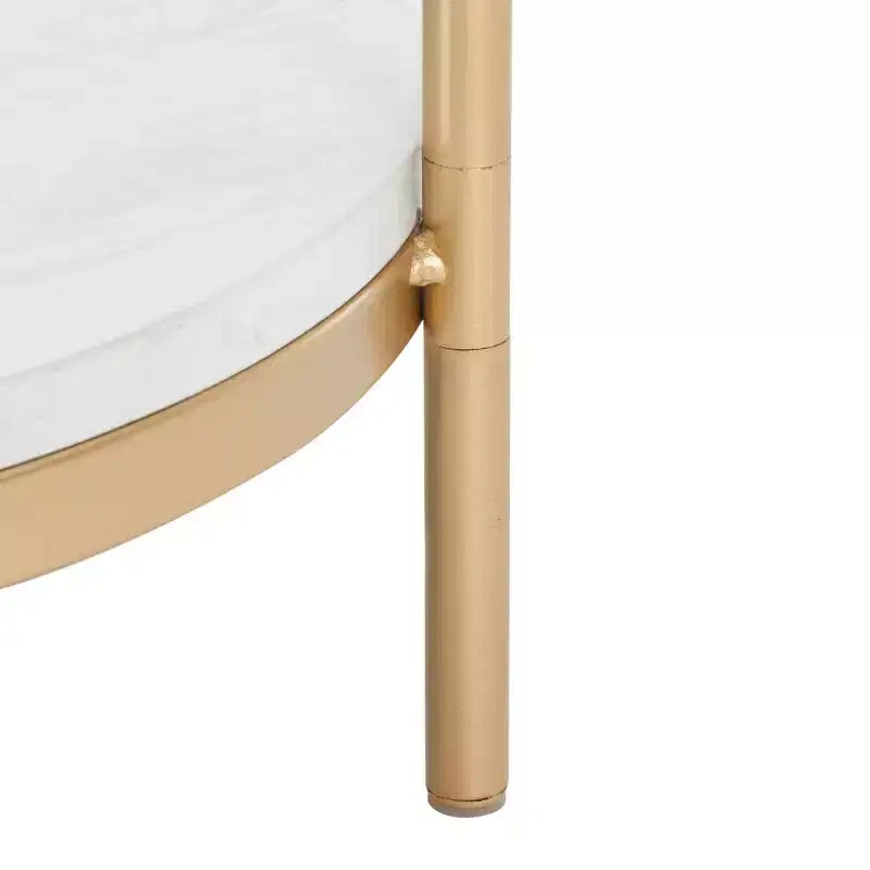 Tavolino Dove - ACC2501A - Effetto Marmo Bianco/Oro - Safavieh