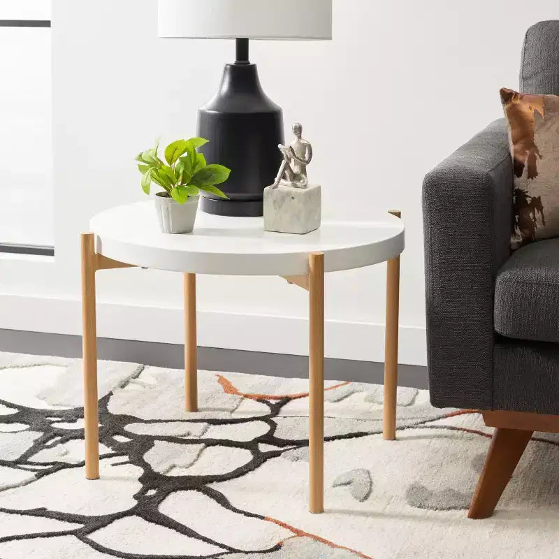 Tavolino Solara Accent - ACC5801A - Bianco/Naturale - Safavieh