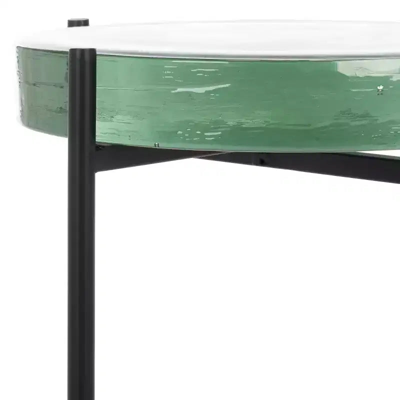 Tavolino in vetro Noham - ACC5502A - Trasparente/Nero - Safavieh