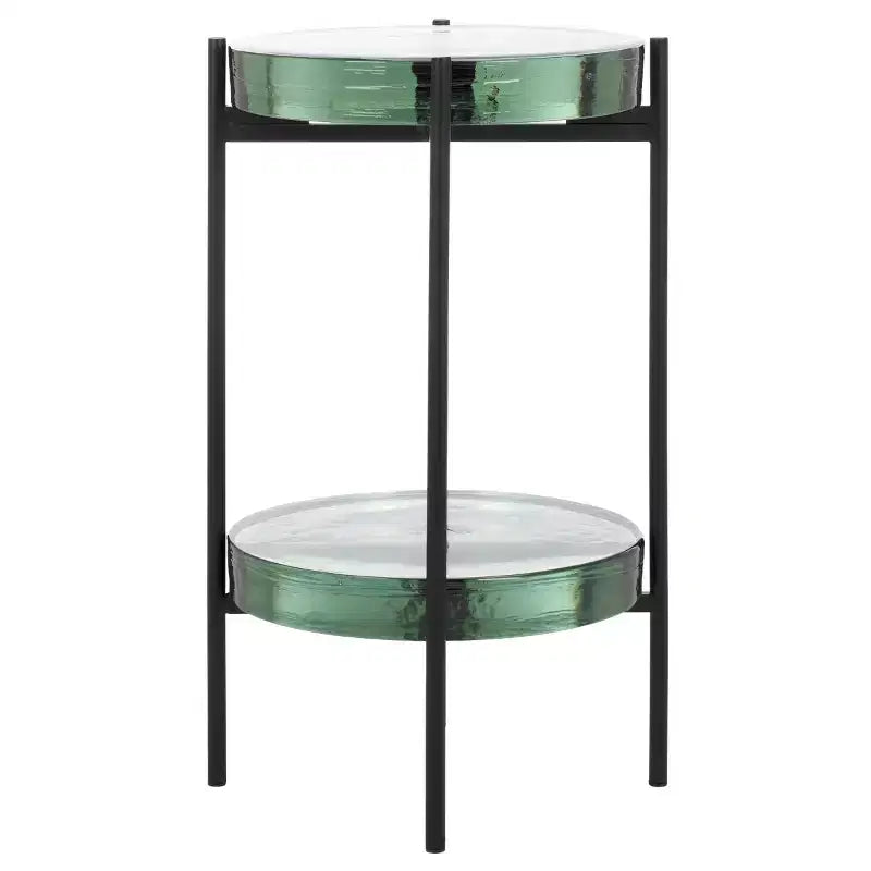 Tavolino in vetro Noham - ACC5502A - Trasparente/Nero - Safavieh