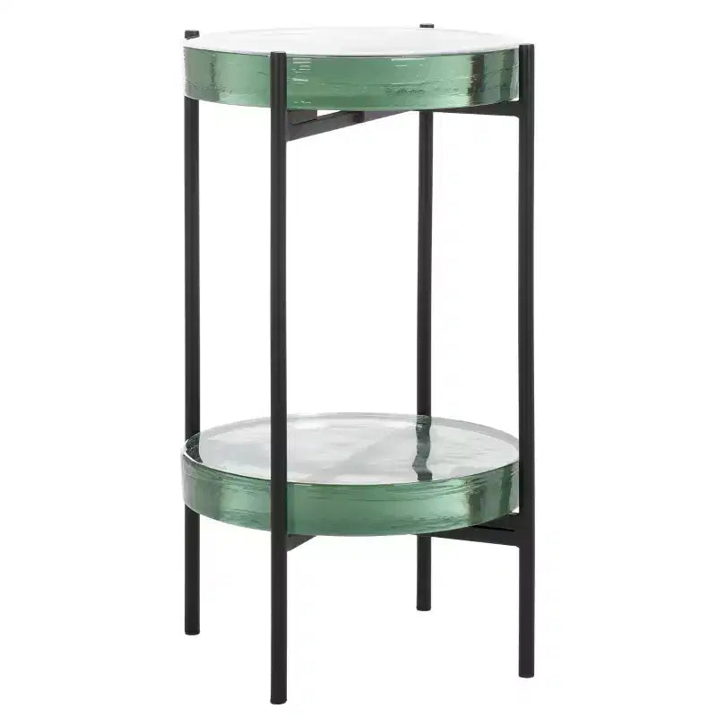 Tavolino in vetro Noham - ACC5502A - Trasparente/Nero - Safavieh