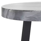 Tavolino d'appoggio rotondo Guenon - ACC9801A - Marmo Grigio/Nero - Safavieh