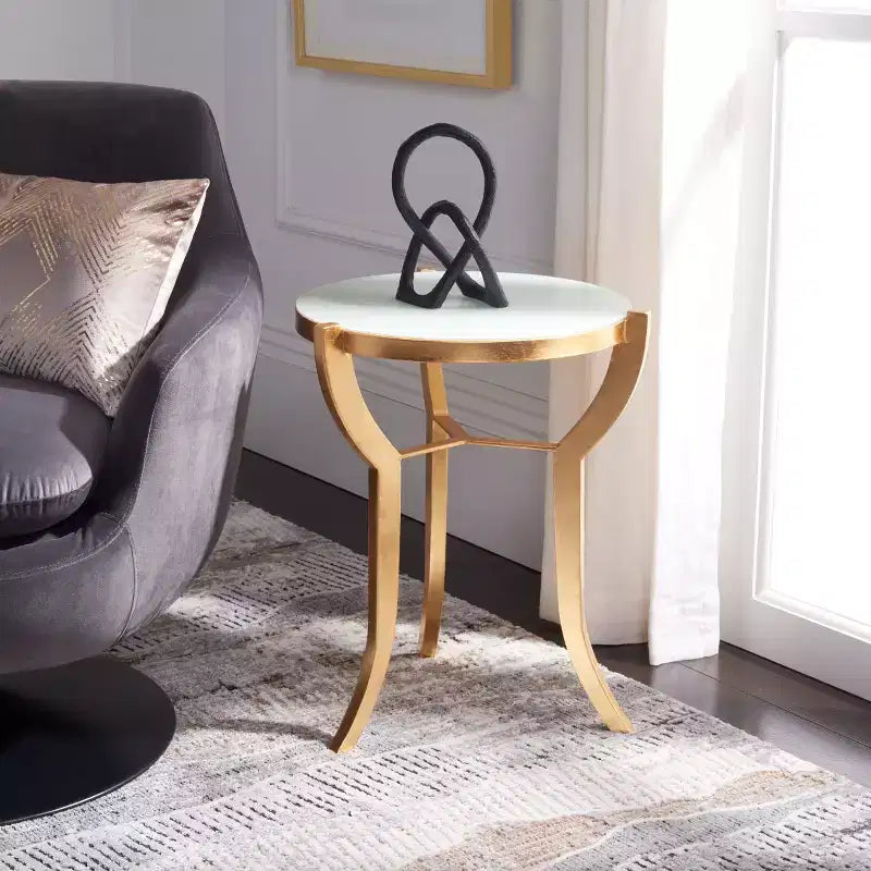 Tavolino d'appoggio Ormond - FOX2530A - Oro/Bianco - Safavieh Couture