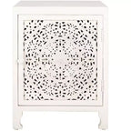 Raura 2 Shelf 1 Door Nightstand - NST5303 - White Washed - Safavieh