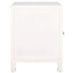 Comodino Raura a 2 ripiani e 1 anta - NST5303 - Bianco Laccato - Safavieh