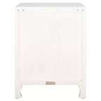 Comodino Raura a 2 ripiani e 1 anta - NST5303 - Bianco Laccato - Safavieh