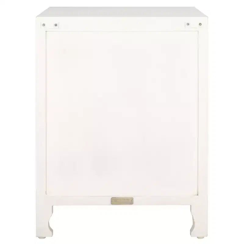 Comodino Raura a 2 ripiani e 1 anta - NST5303 - Bianco Laccato - Safavieh