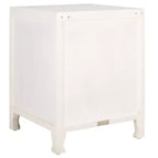 Comodino Raura a 2 ripiani e 1 anta - NST5303 - Bianco Laccato - Safavieh