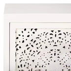 Comodino Raura a 2 ripiani e 1 anta - NST5303 - Bianco Laccato - Safavieh