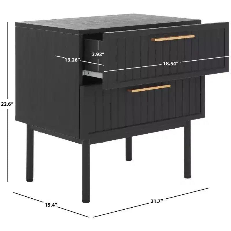 Comodino Axelle con 2 cassetti - NST9608 - Safavieh