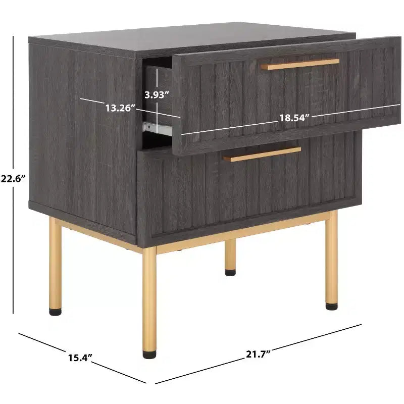 Comodino Axelle con 2 cassetti - NST9608 - Safavieh
