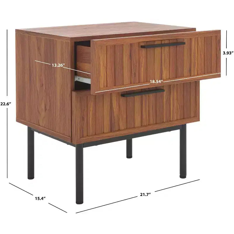 Comodino Axelle con 2 cassetti - NST9608 - Safavieh