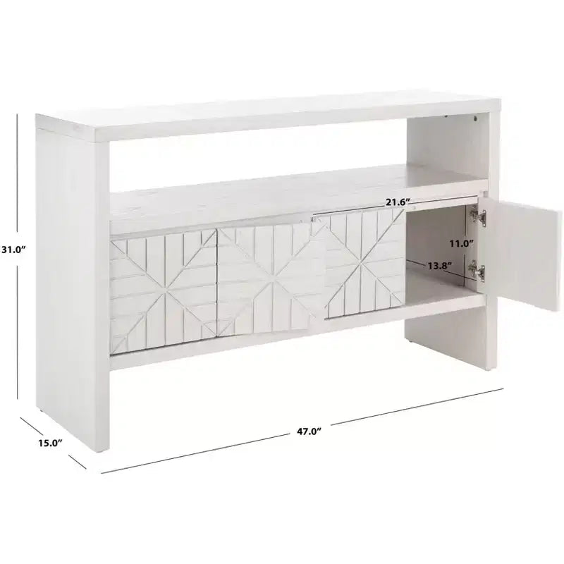 Consolle Zella a 4 ante - CNS5004A - Bianco - Safavieh
