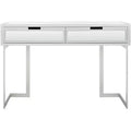 Enzo 2 Drawer Mirrored Desk - DSK9700 - Silver/Mirror - Safavieh