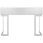 Enzo Scrivania a specchio a 2 cassetti - DSK9700 - Argento/Specchio - Safavieh
