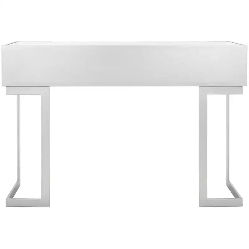 Enzo Scrivania a specchio a 2 cassetti - DSK9700 - Argento/Specchio - Safavieh