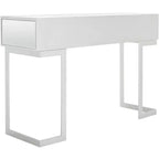 Enzo Scrivania a specchio a 2 cassetti - DSK9700 - Argento/Specchio - Safavieh