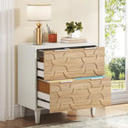 Classificatore laterale a 2 cassetti con piano per stampante e aste appendiabiti regolabili – Bianco/Grigio / Bianco/Marrone / Bianco, Singolo