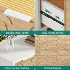 Classificatore laterale a 2 cassetti con piano per stampante e aste appendiabiti regolabili – Bianco/Grigio / Bianco/Marrone / Bianco, Singolo