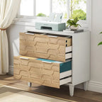 Classificatore laterale a 2 cassetti con piano per stampante e aste appendiabiti regolabili – Bianco/Grigio / Bianco/Marrone / Bianco, Singolo