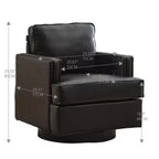 Hyleory Poltrona Girevole a Barile, 31,9 L Poltrone Moderne in Pelle Imbottite Comode Girevoli a 360 Gradi per Soggiorno (set di 2)