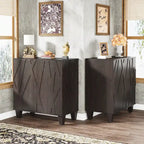 Mobile Credenza Retro-Modern a 2 ante – Noce/Nero, Singolo