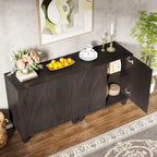 Mobile Credenza Retro-Modern a 2 ante – Noce/Nero, Singolo