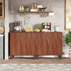 Mobile Credenza Retro-Modern a 2 ante – Noce/Nero, Singolo