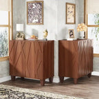 Mobile Credenza Retro-Modern a 2 ante – Noce/Nero, Singolo