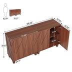 Mobile Credenza Retro-Modern a 2 ante – Noce/Nero, Singolo
