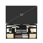 Mobile TV ad angolo con ripiani aperti a più livelli – Bianco / Pino Ambrato / Espresso, Singolo, Adatto per TV fino a 55"