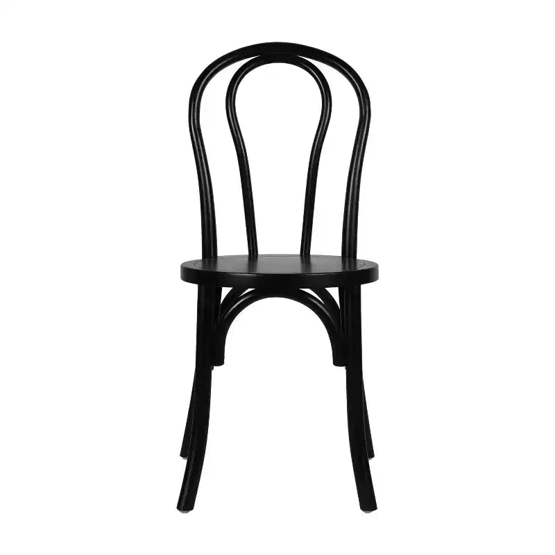 Sedia da pranzo in legno massello Merrick Lane stile Thonet con design impilabile ed eleganti finiture
