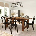 Sedia da pranzo in legno massello Merrick Lane stile Thonet con design impilabile ed eleganti finiture