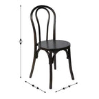 Sedia da pranzo in legno massello Merrick Lane stile Thonet con design impilabile ed eleganti finiture