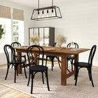 Sedia da pranzo in legno massello Merrick Lane stile Thonet con design impilabile ed eleganti finiture