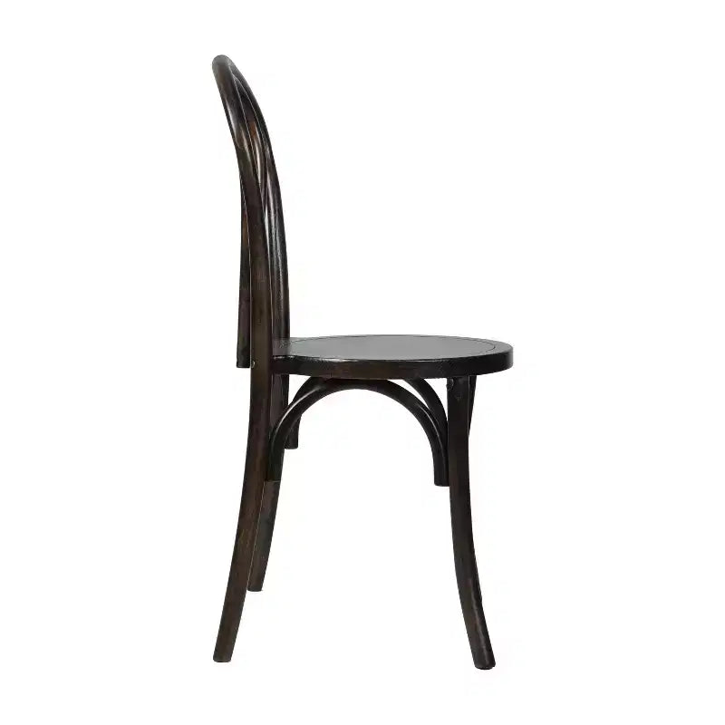 Sedia da pranzo in legno massello Merrick Lane stile Thonet con design impilabile ed eleganti finiture