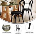 Sedia da pranzo in legno massello Merrick Lane stile Thonet con design impilabile ed eleganti finiture