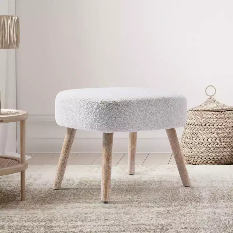 WestinTrends Pouf poggiapiedi quadrato imbottito largo 21"