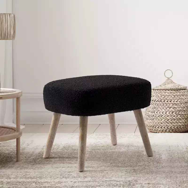 WestinTrends Pouf poggiapiedi quadrato imbottito largo 21"