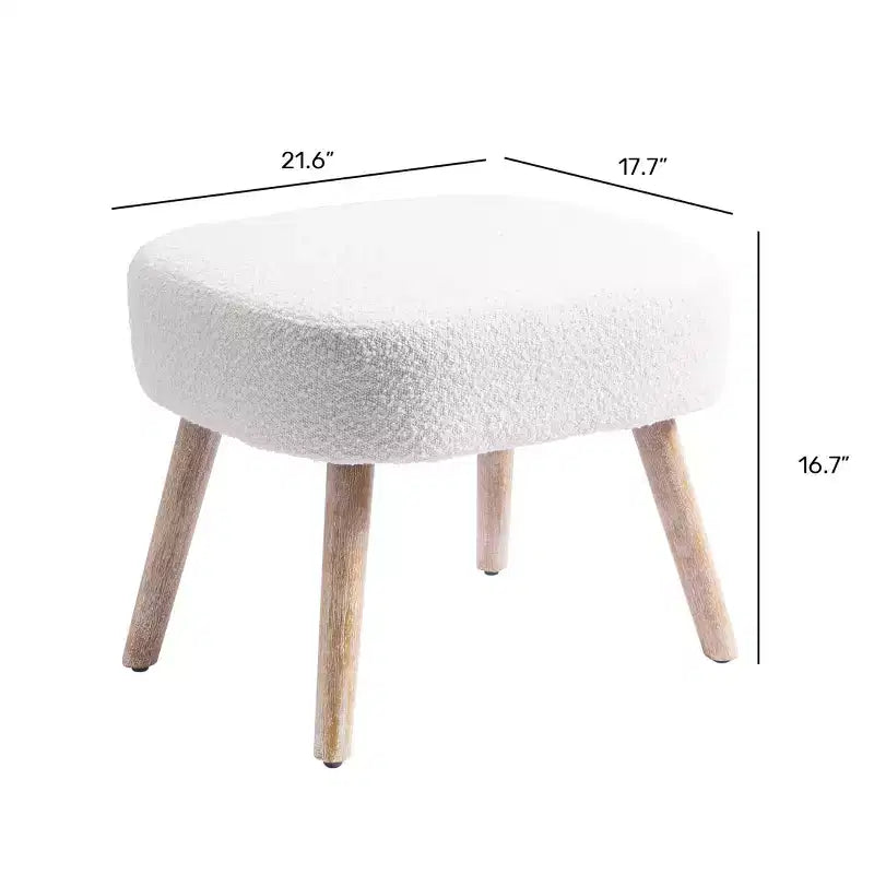 WestinTrends Pouf poggiapiedi quadrato imbottito largo 21"