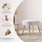 WestinTrends Pouf poggiapiedi quadrato imbottito largo 21"